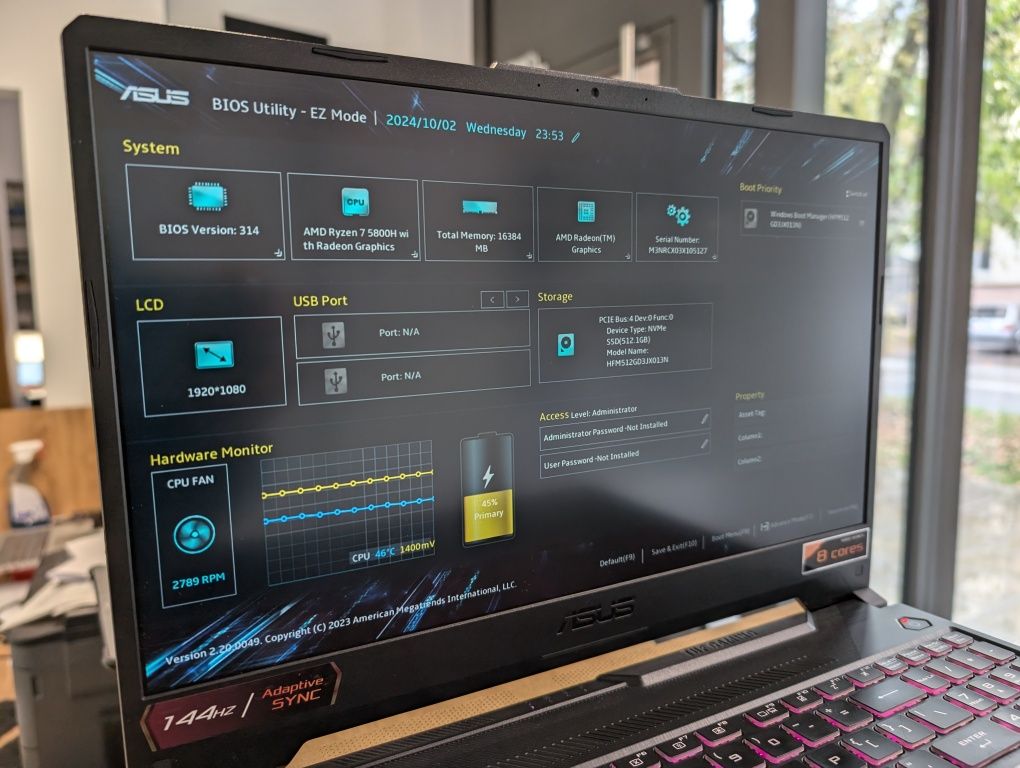 Laptop gamingowy Asus TUF A15