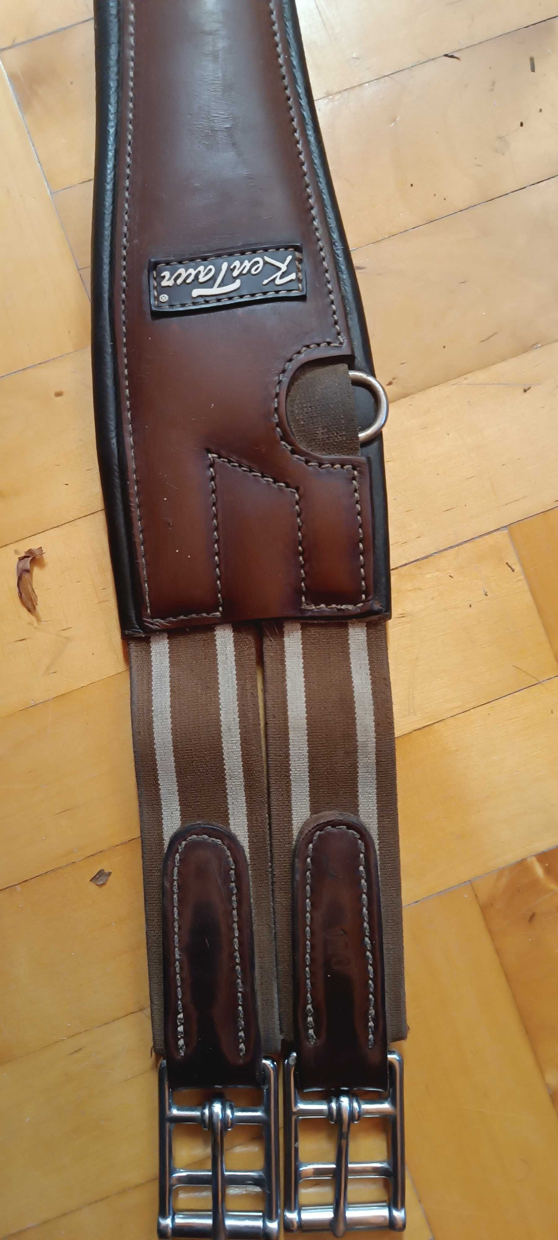 Popręg anatomiczny skórzany Kentaur 120 cm brązowy
