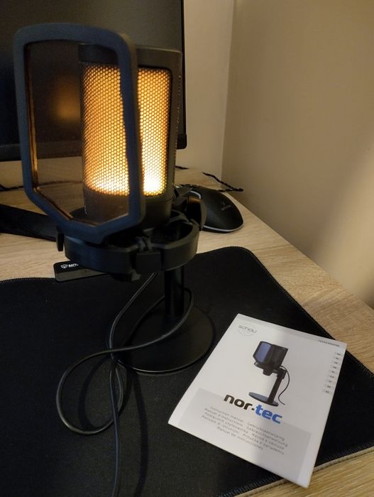 Mikrofon do grania gemingowy LED