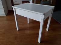 IKEA SUNDVIK biurko dla dziecka białe ze schowkiem, 60x45 cm