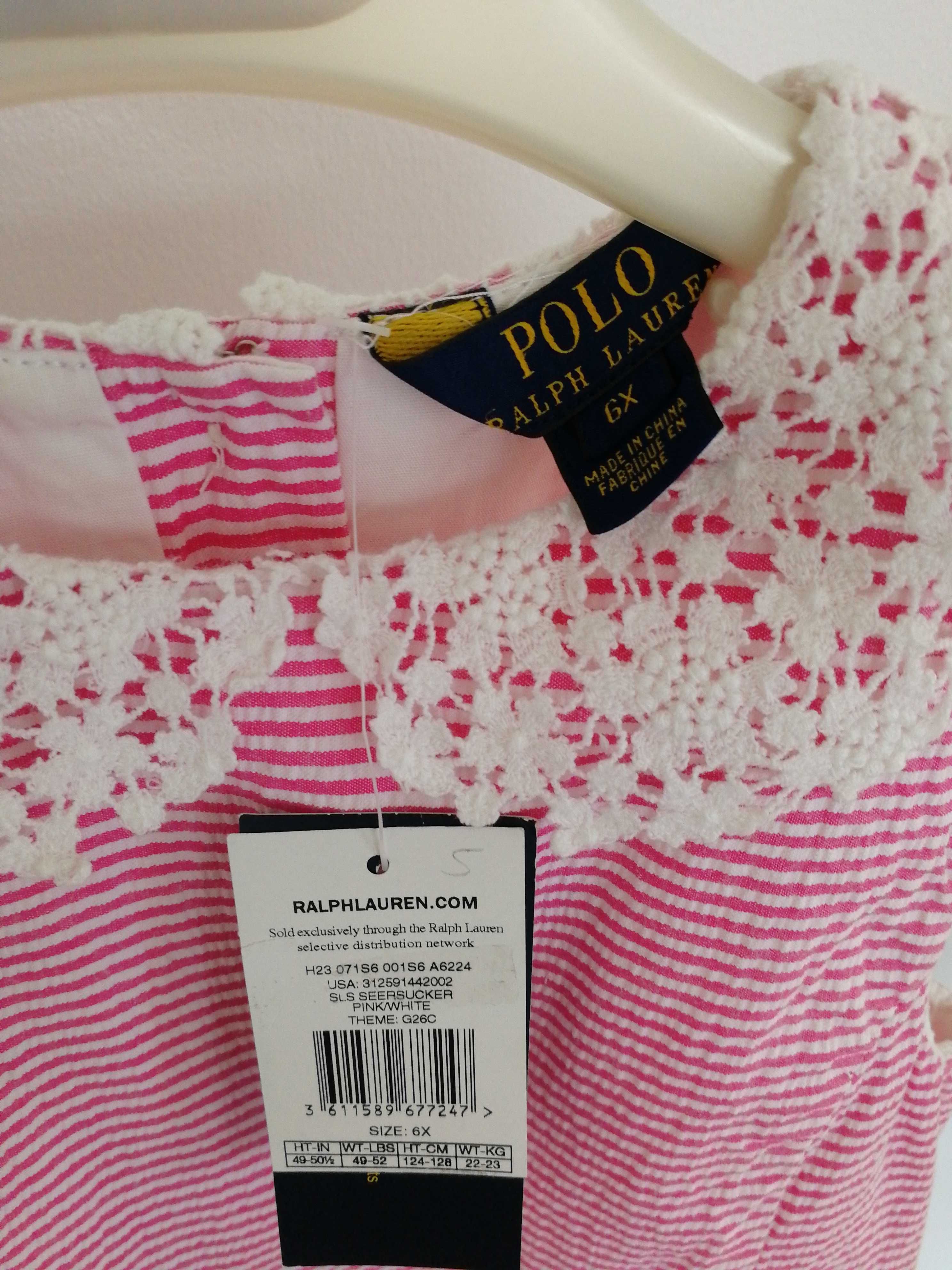 Vestido Ralph Lauren, 6-8 anos, NOVO