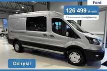 Ford Transit 350 L3H2 Trend Zabudowa Brygadowa 2.0 130KM  7os !! Hak !! Drzwi tył 236° !! Poduszka powietrzna pasażera !!