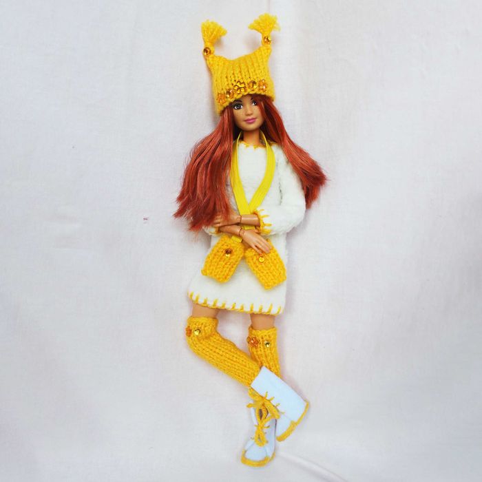 Зимний образ одежда для куклы Барби белочка