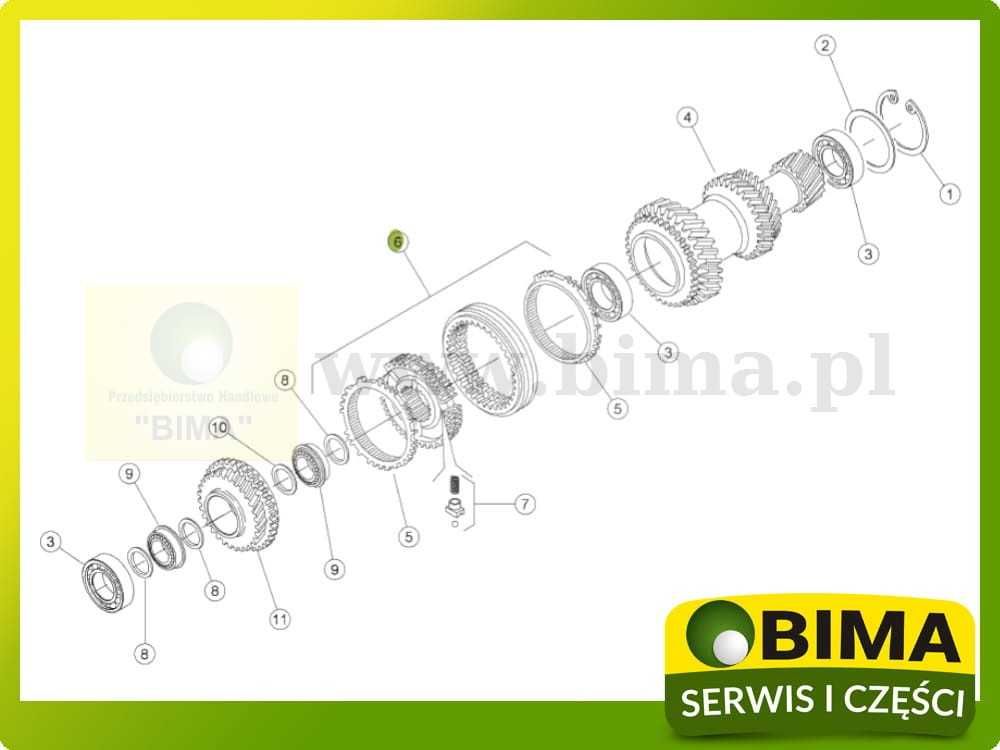 Synchronizator rewersu Renault CLAAS Fructus, Nectis, Dionis, Elios