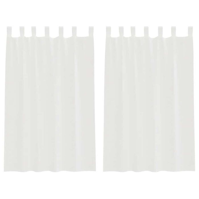 Vidaxl Zasłony Woalowe Z Pętelkami 2 Szt. Białe 140X175 Cm