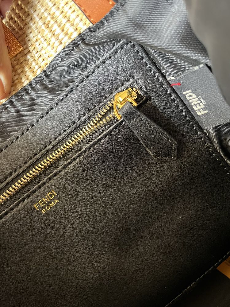 Fendi torebka damska słomkowa