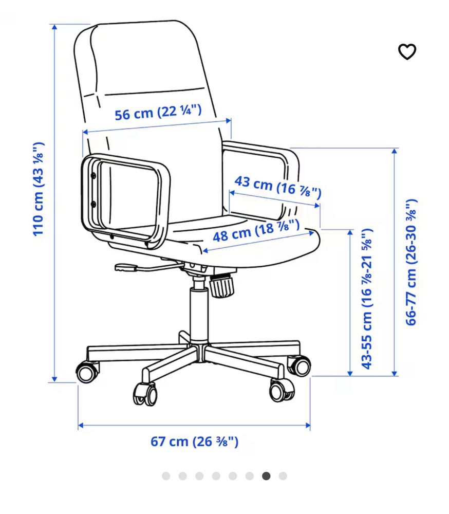 Krzesło obrotowe RENBERGET IKEA, nowy i stary model 30 sztuk