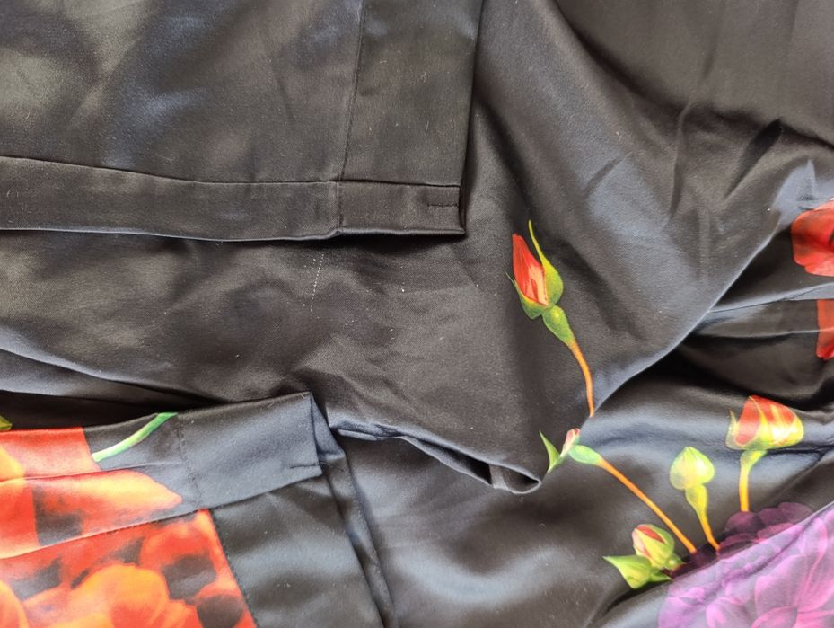 Komplet piżamy bluzka spodnie Ala satynowe bielizna nocna XL l