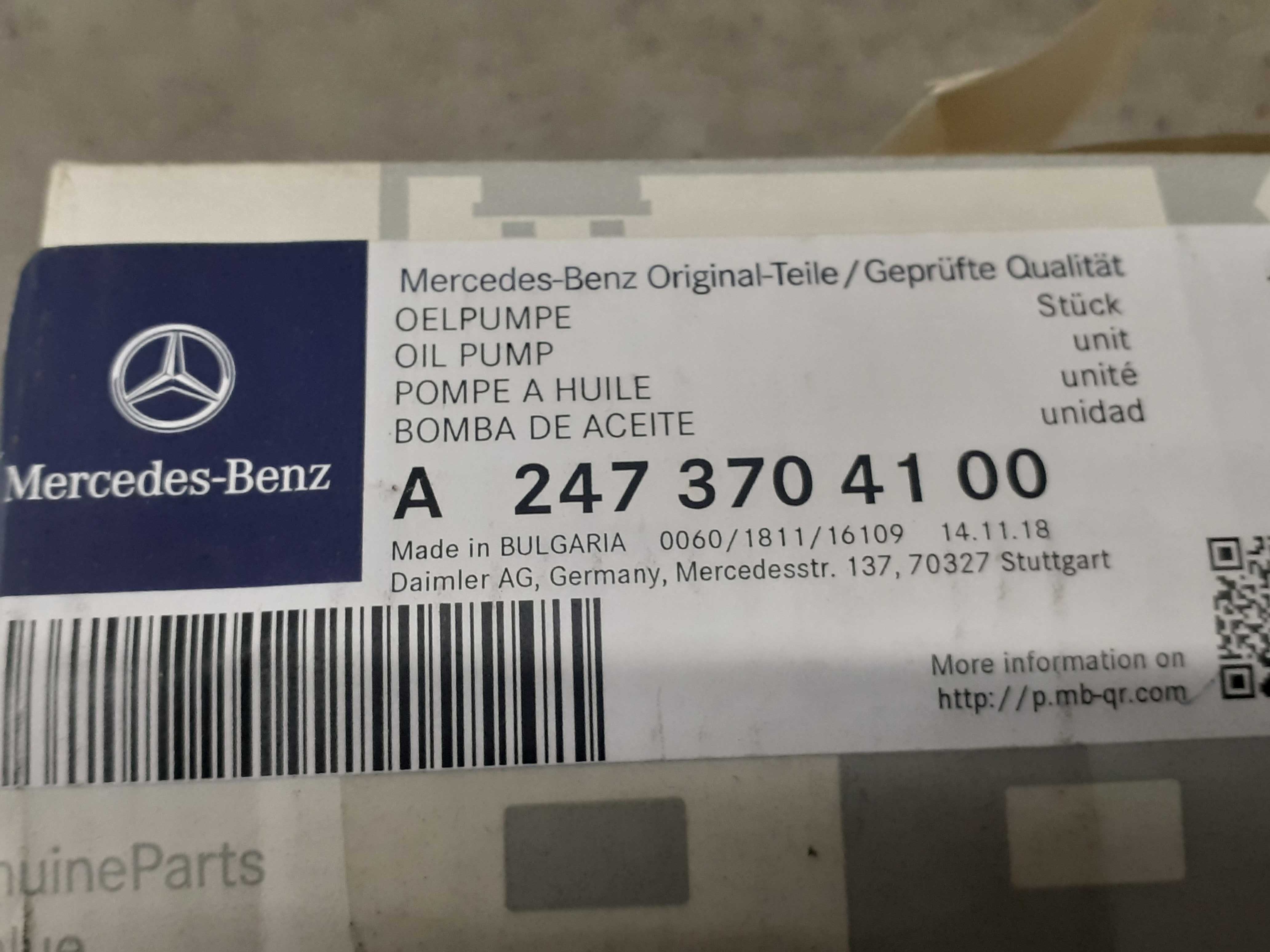 Pompa oleju skrzyni biegów Mercedes-Benz AMG. D724103