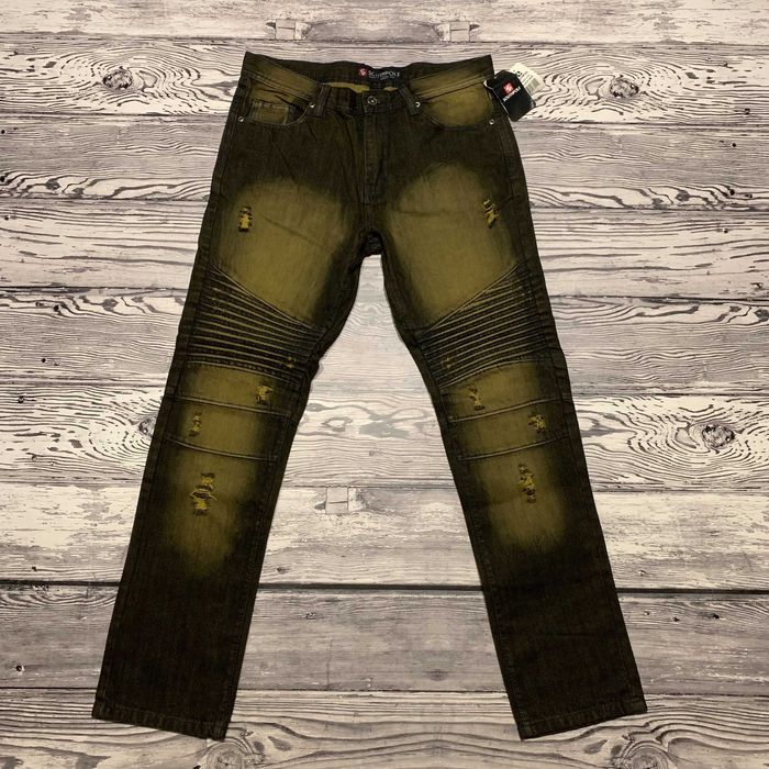 Джинсы SouthPole Black Sand Biker Jeans South Pole Rap Drip Drill