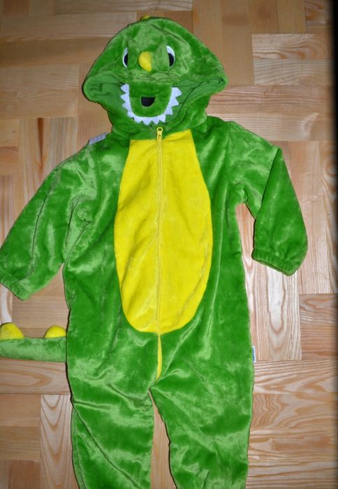 100^ Smok dinozaur pluszowy strój piżama przebranie 3/4Lat_98/104 cm