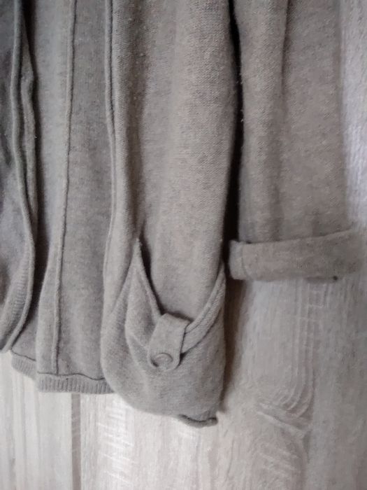 Wełniany Jasno brązowy Kardigan rozm. 42