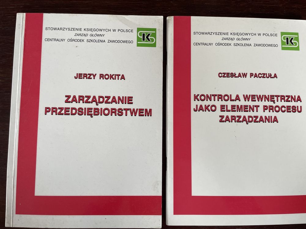 Zestaw 2 książek: Zarządzanie przedsiębiorstwem i kontrola wewnętrzna,