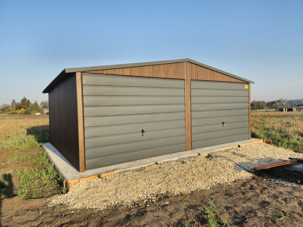 6x5 POD Garaze Blaszane Garaż Blaszany Blaszak Blaszaki Dwuspadowy