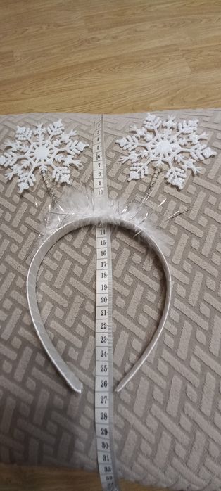 Opaska śnieżynka dodatek do stroju np.aniołka NOWA