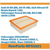 Filtr powietrza MF51021 Audi A4 B5 A6 C5 Skoda Superb I VW Passat B5
