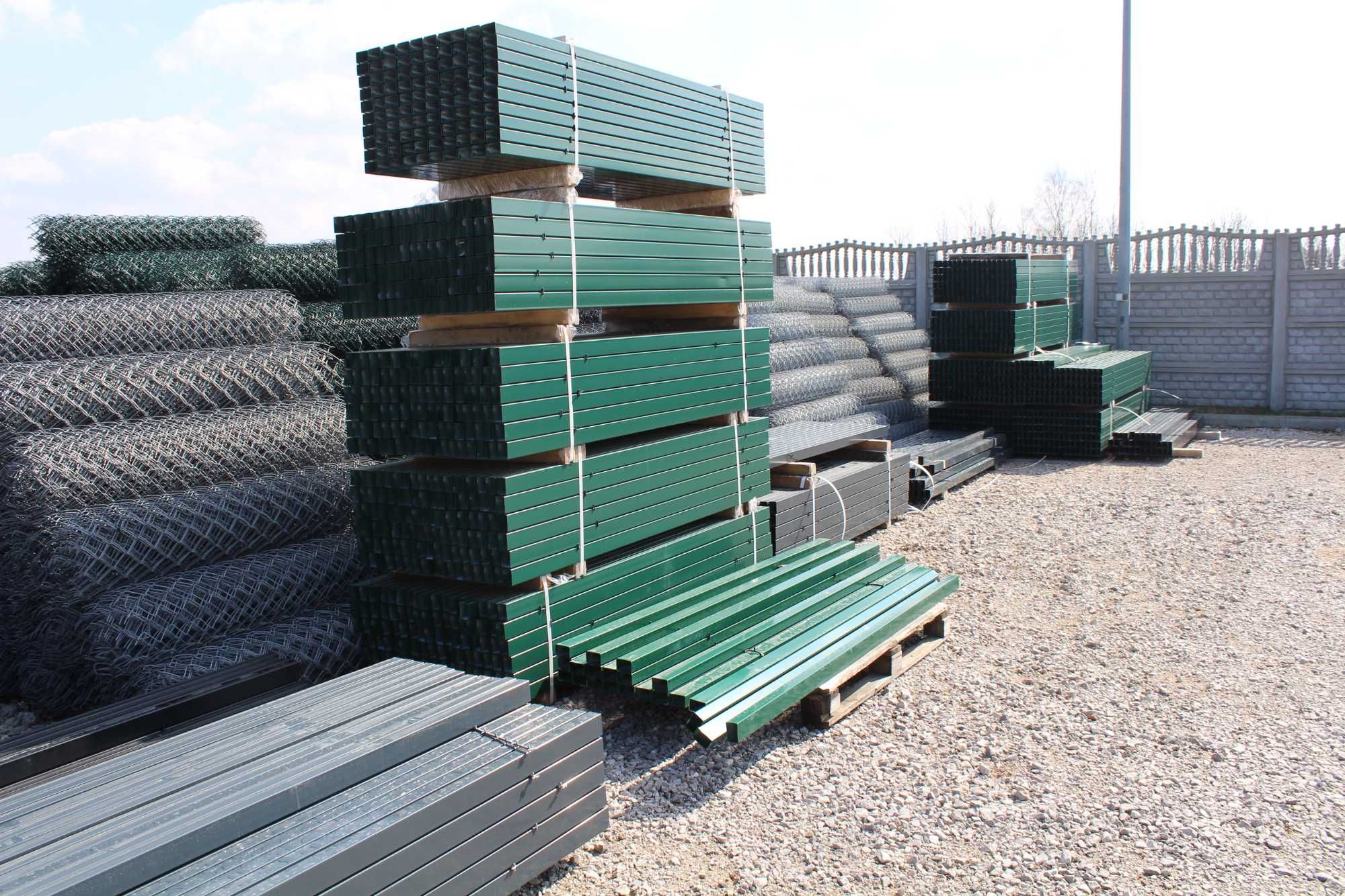 Słupek ogrodzeniowy ocynkowany+malowany proszkowo RAL 60x40 2200mm