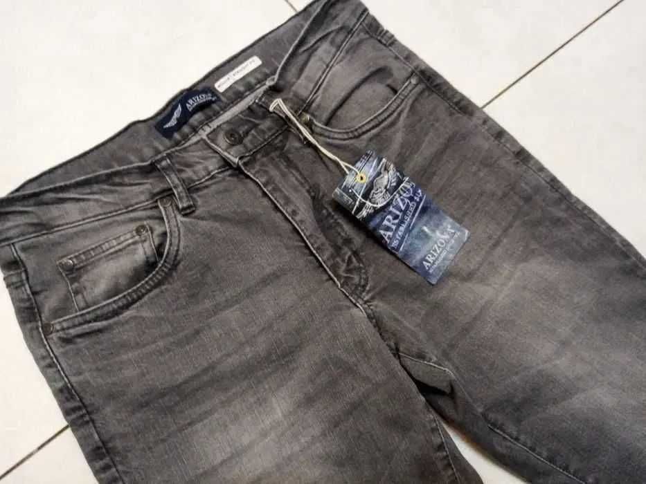 ARIZONA - NOWE! z Metkami Spodnie Męskie Jeans pas 80cm/ dł. 105cm