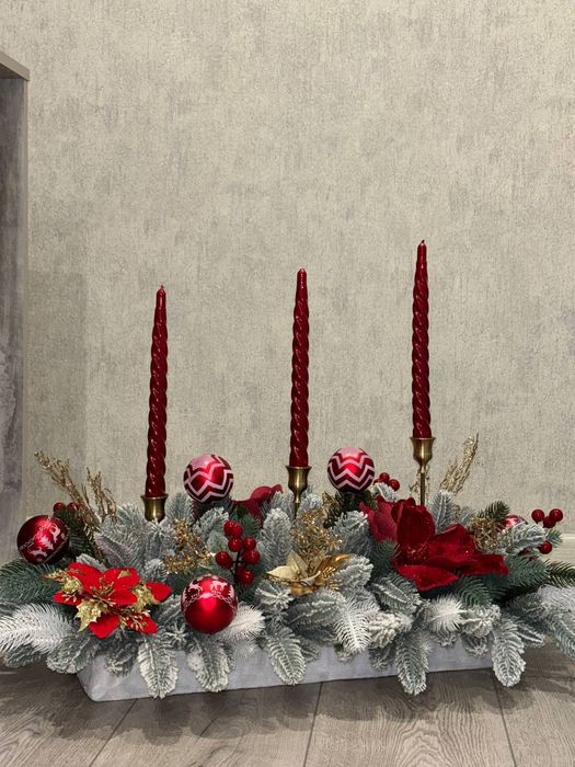 Підсвічник для святкового столу, каміну до Різдва