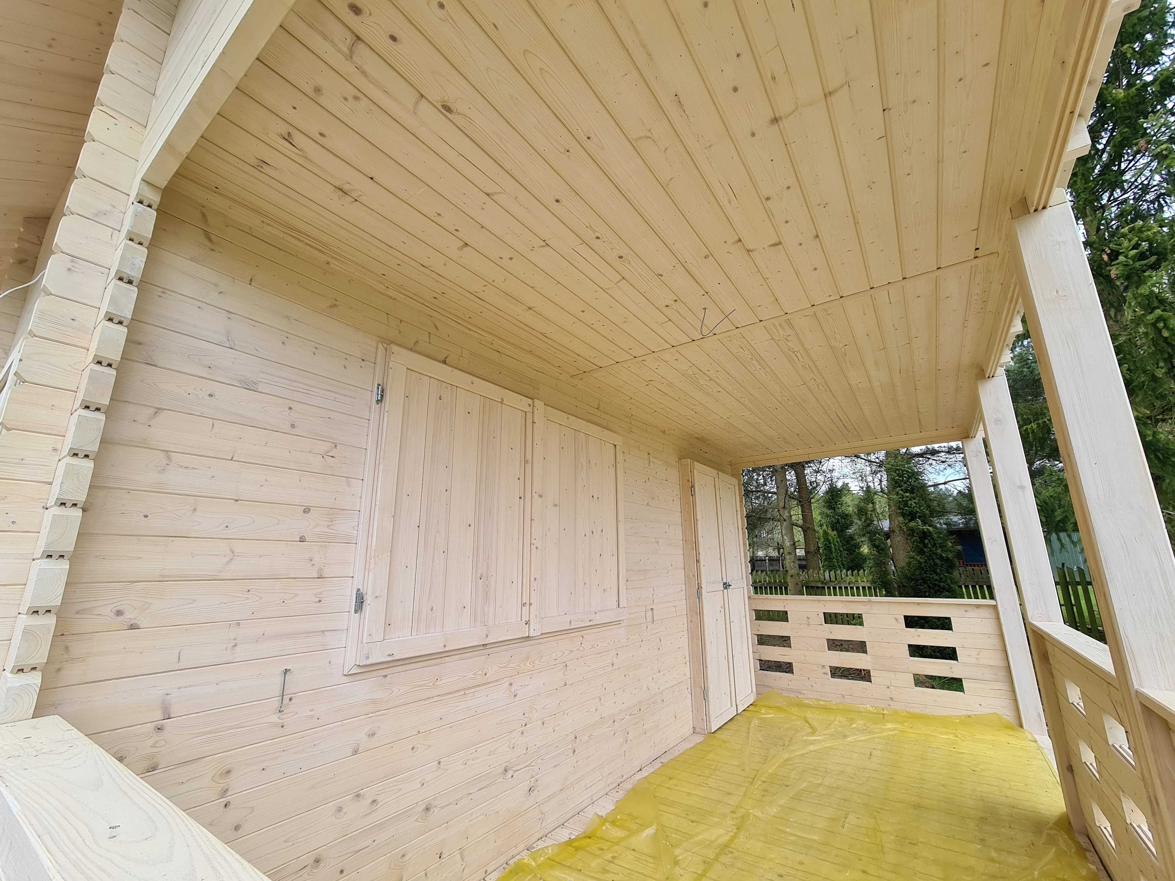 DREWNIANY Domek Letniskowy Całoroczny JAN II 55 + 10 M2