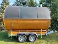 Sauna beczka mobilna 300 cm - pomysł na biznes
