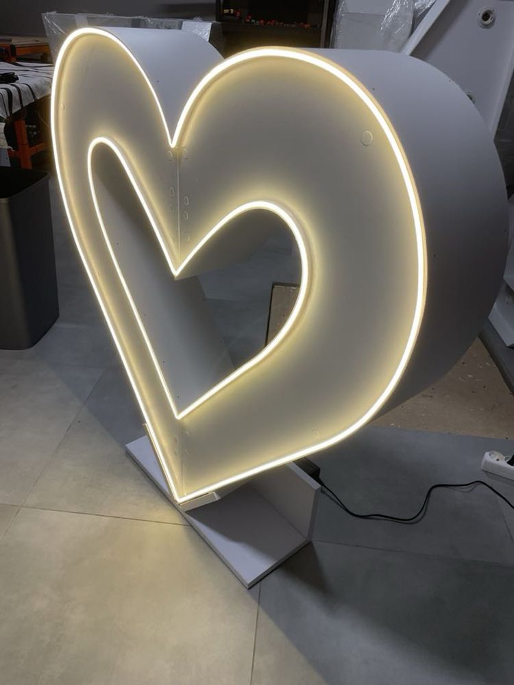 Serce Neon Dekoracja napis led