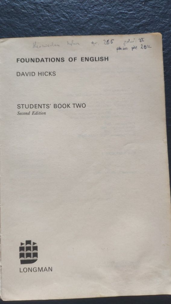 Foundations of English D. Hicks Students book2