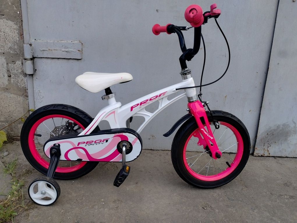 Велосипед для девочки от 2-х лет колесо 14 дюймов магниевая рама дис