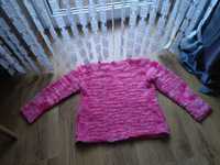 Szenilowy sweterek różowy 140/146cm 8l+ db