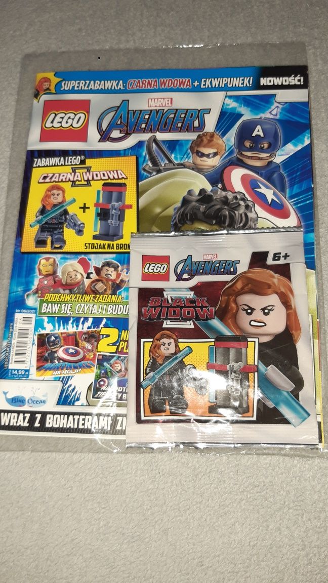 Gazetka Lego Avengers plus figurka Lego Czarna wdowa nowe 06/2021