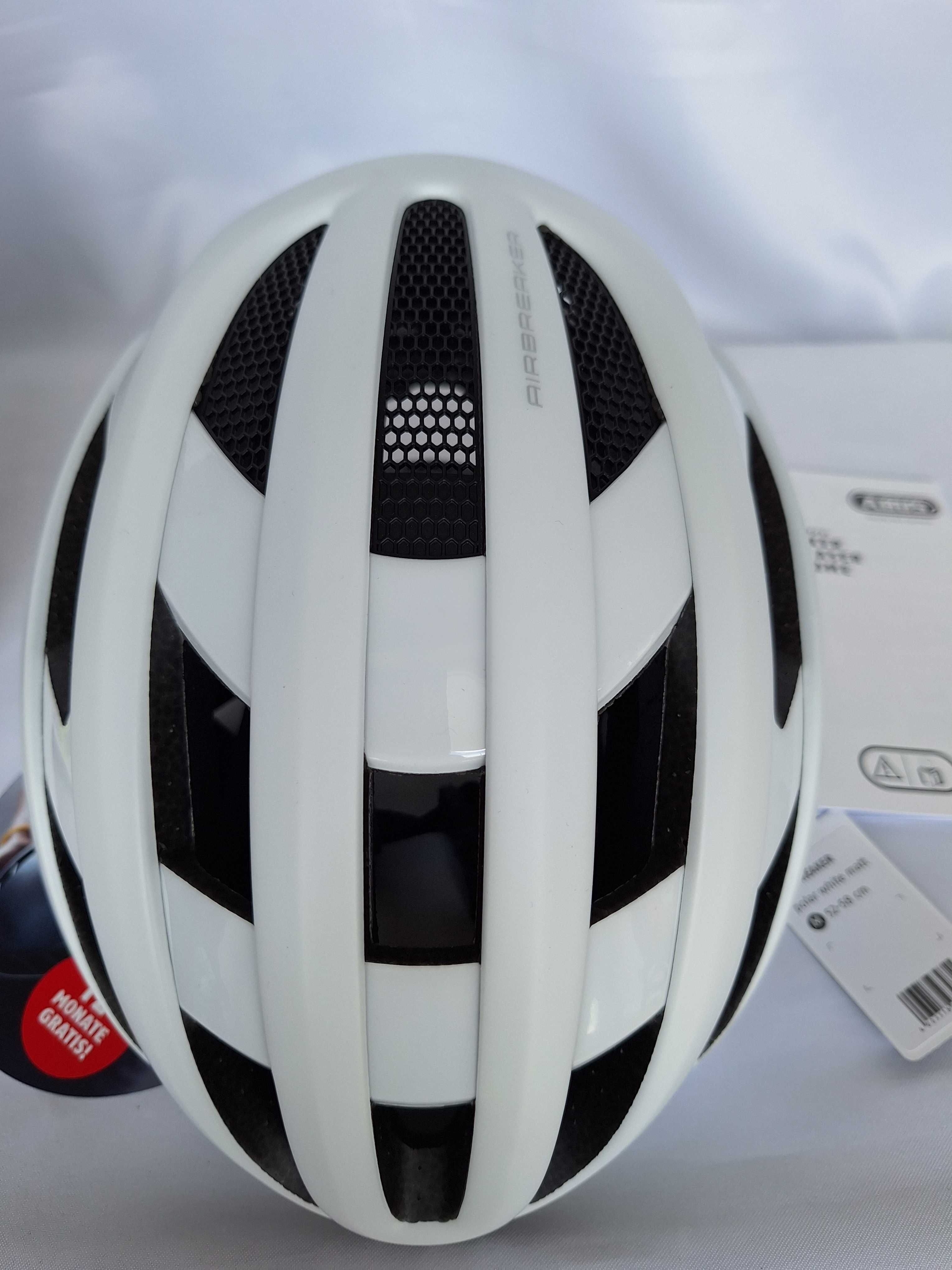 Kask rowerowy szosowy Abus AirBreaker Polar White Matt M 52-58cm