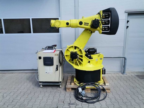 Robot przemysłowy KUKA KR150 szafa sterująca panel operatora kable ABB