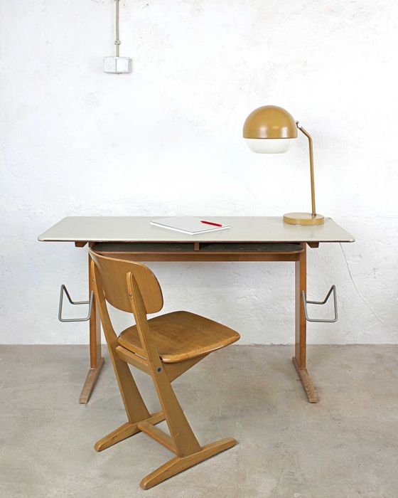 Casala Biurko & Krzesło Niemcy lata 60. 70. Vintage Mid-Century Retro