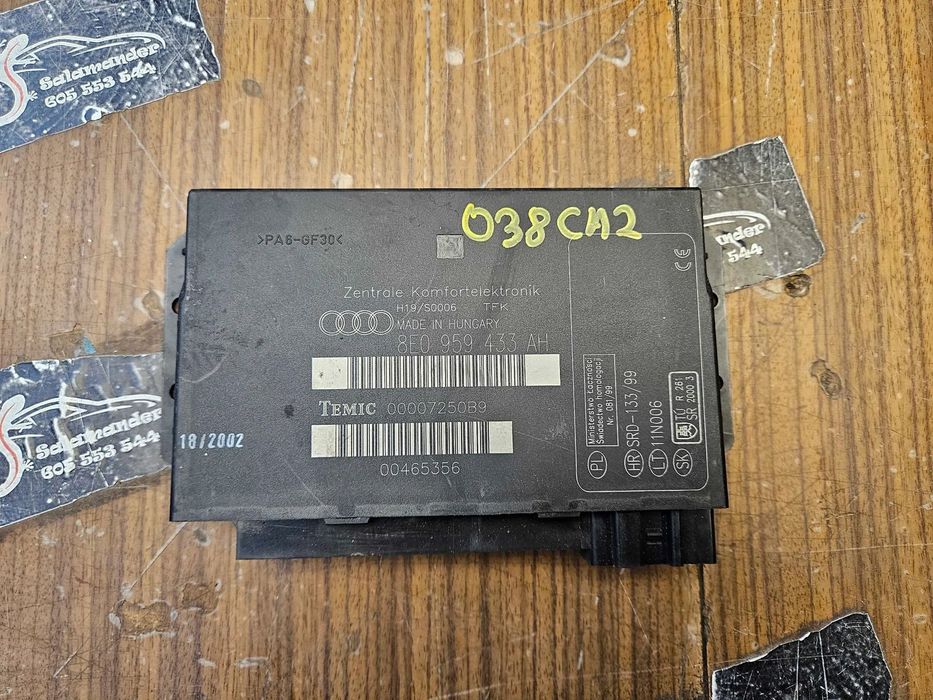 Moduł 8E0959433AH Sterownik Komputer Komfortu Audi A4 B6 B7 Europa