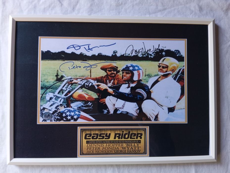 Moldura Filme Easy Rider Cast com Autógrafos (A4)