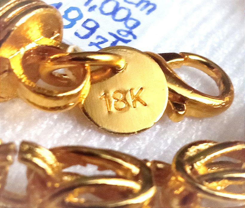 18K Grawer Pozłacany jak Złoty Łańcuszek Naszyjnik Królewski 52cm 6mm