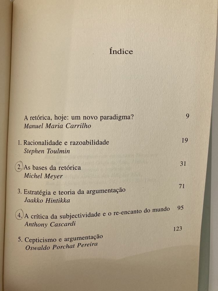 Retórica e Comunicação, de Cascardi, Carrilho, Hintikka e Meyer