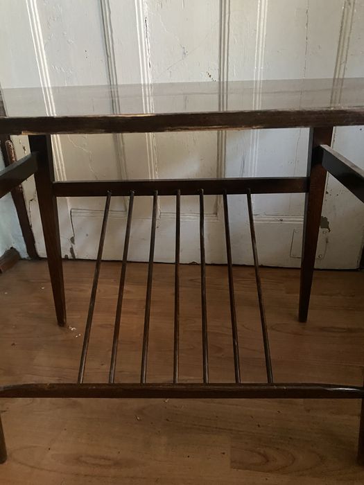 Stolik kawowy z ażurową półką PRL