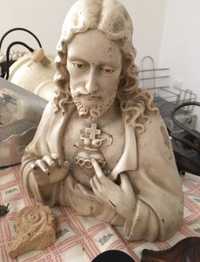 Arte sacra busto raro - Cristo topázio (antiquário)