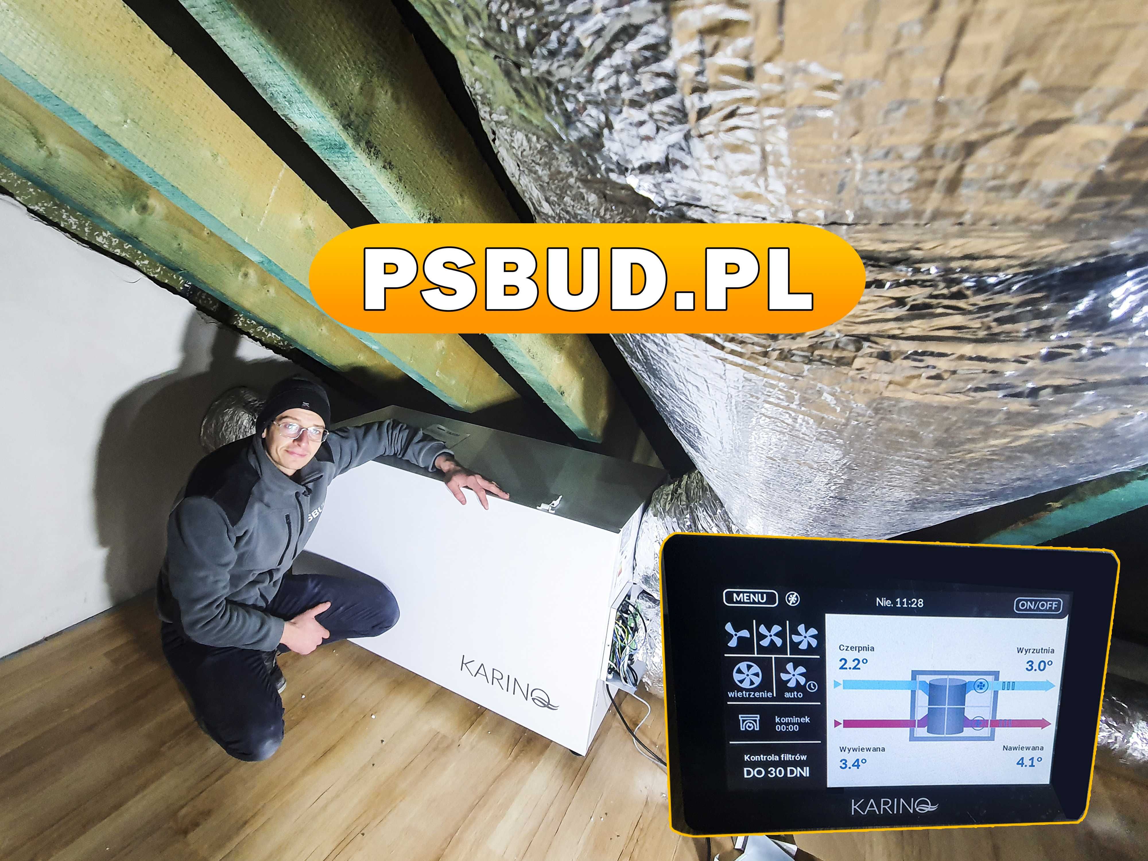 PSBUD.PL - Rekuperacja KARINO - Dzień-Noc, Bez Grzałki, Activ Bypass