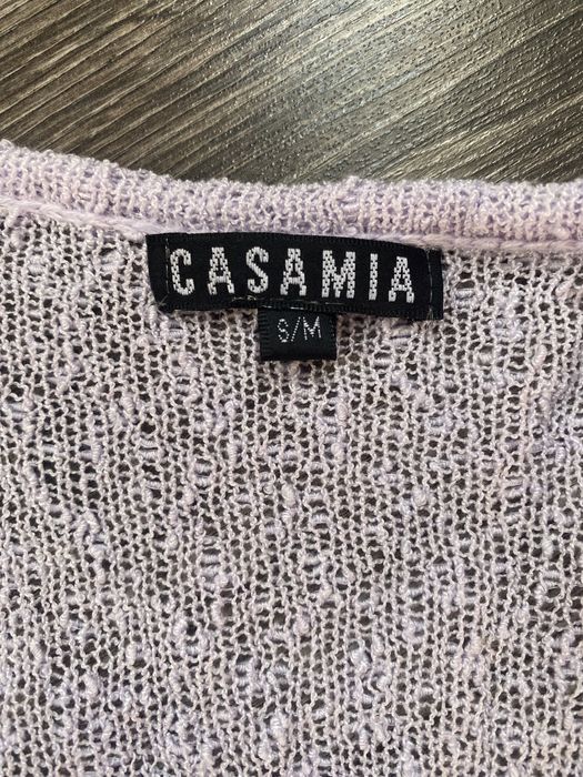 Осінній напівпрозорий кардиган блідо-лілового кольору casamia