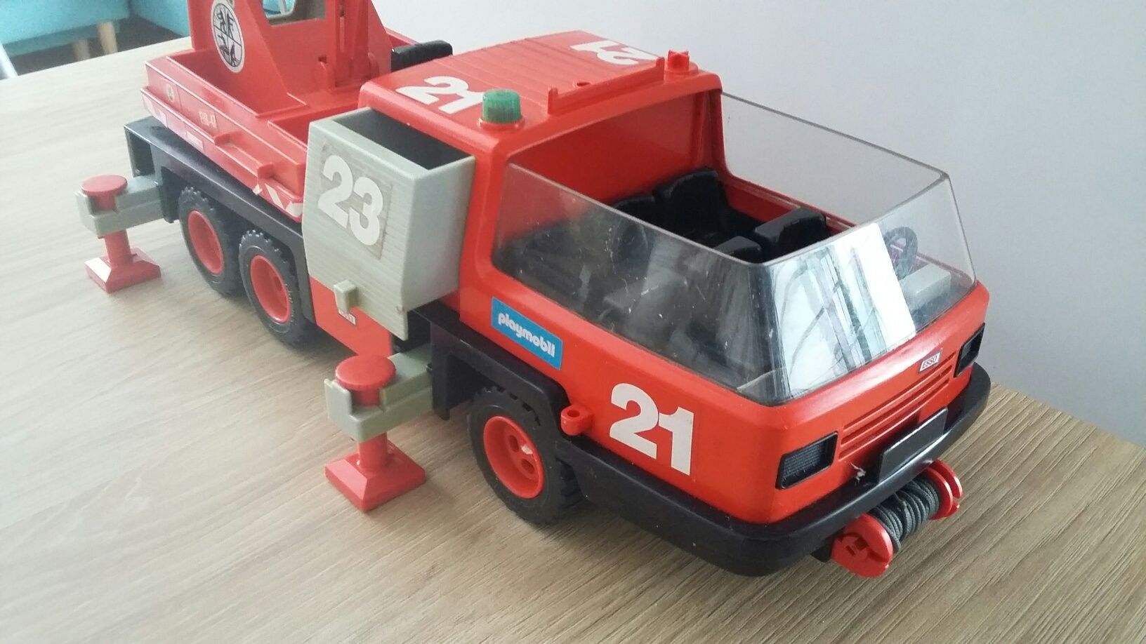 Zabawki PRL Playmobil wóz strażacki, traktor, farma