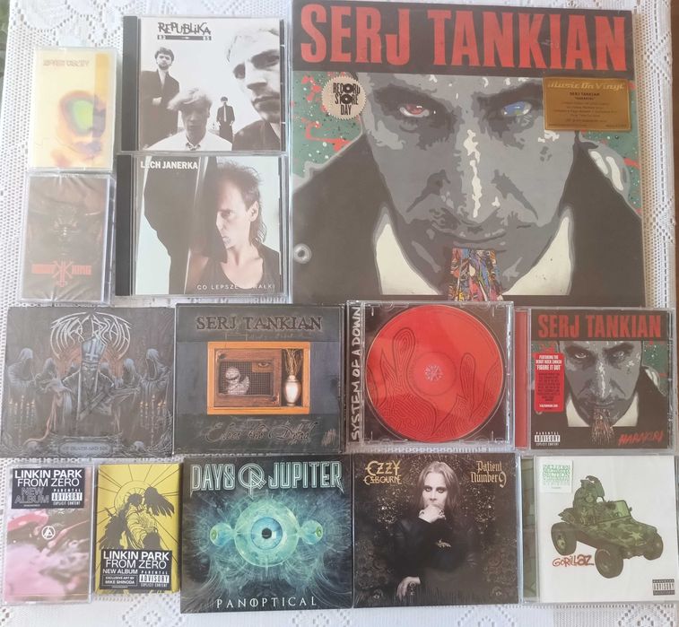 Płyty CD, LP i kasety (Ozzy Osbourne z autografem,Serj Tankian i inne)