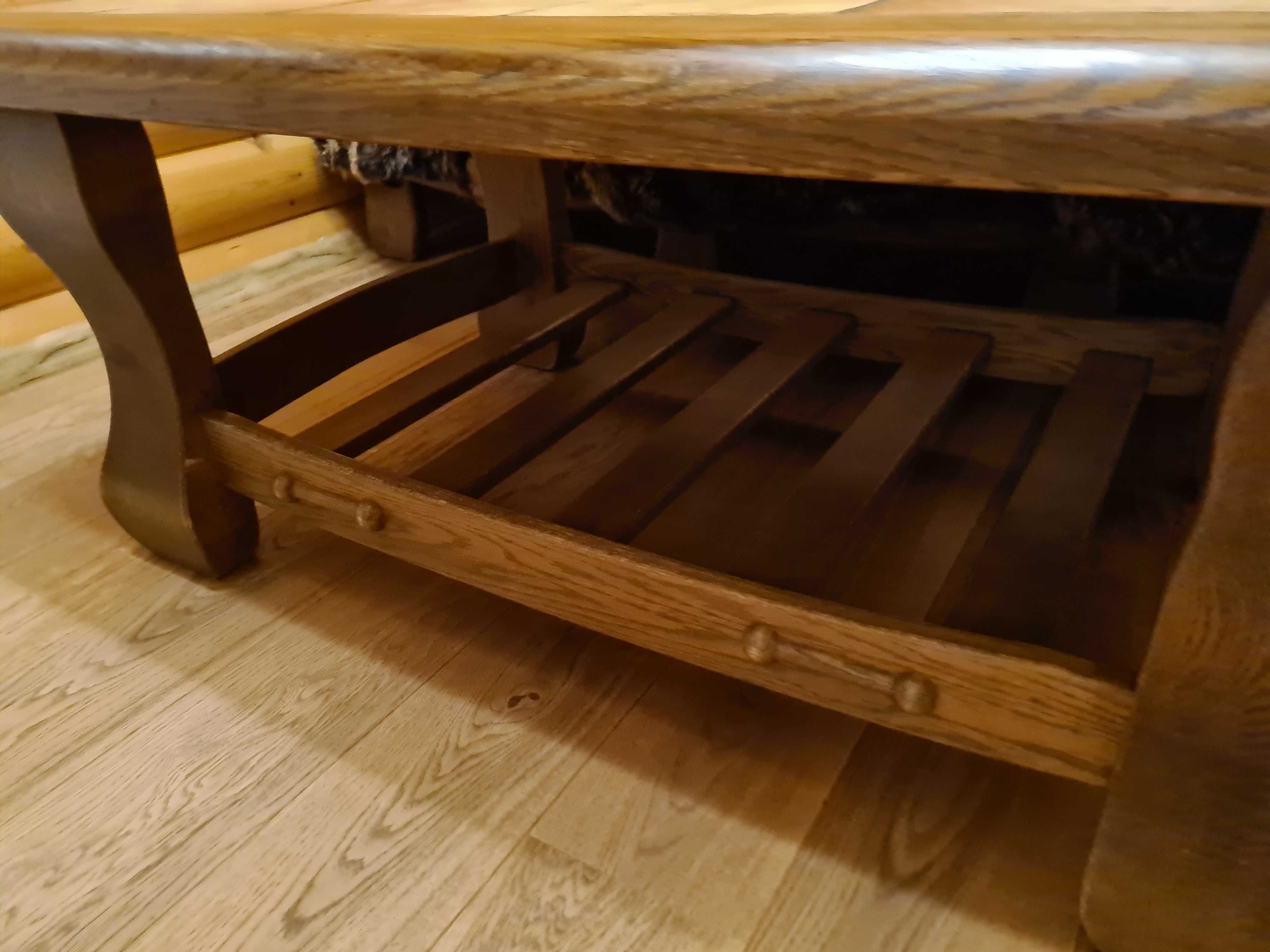 Деревянный старинный стол с керамикой Голландия - состояние отличное