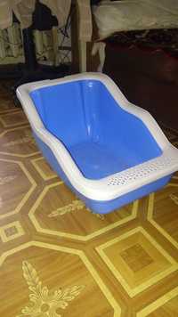 Туалет для котів з рамкою MPS NETTA OPEN BLUE 54*39*29 см
