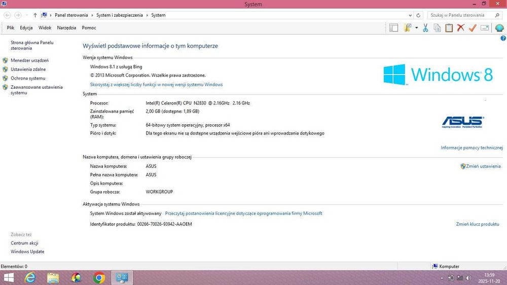 Netbook Asus X200M 11,6"