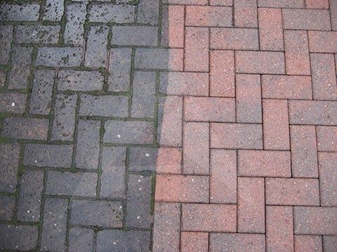 Mycie kostki brukowej dachów i elewacji.