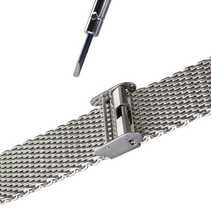 Bransoleta do zegarka mesh 18mm 22mm milano srebrna siatkowa
