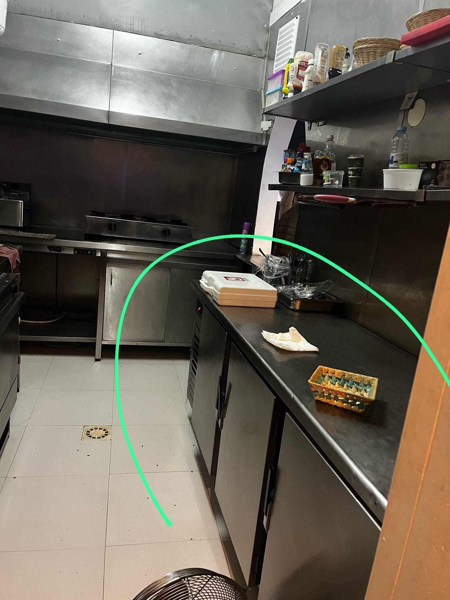 Bancada refrigerada 3 portas, frio positivo