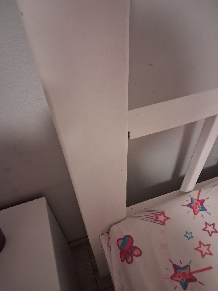 Łóżko domek biały drewno